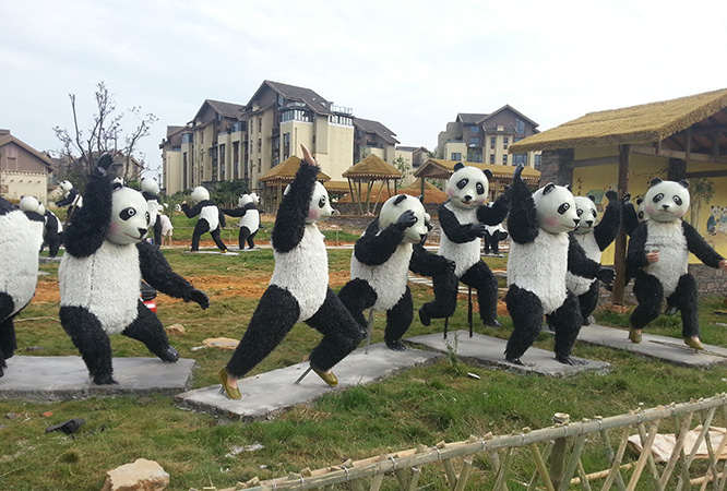 熊貓景觀小品場景